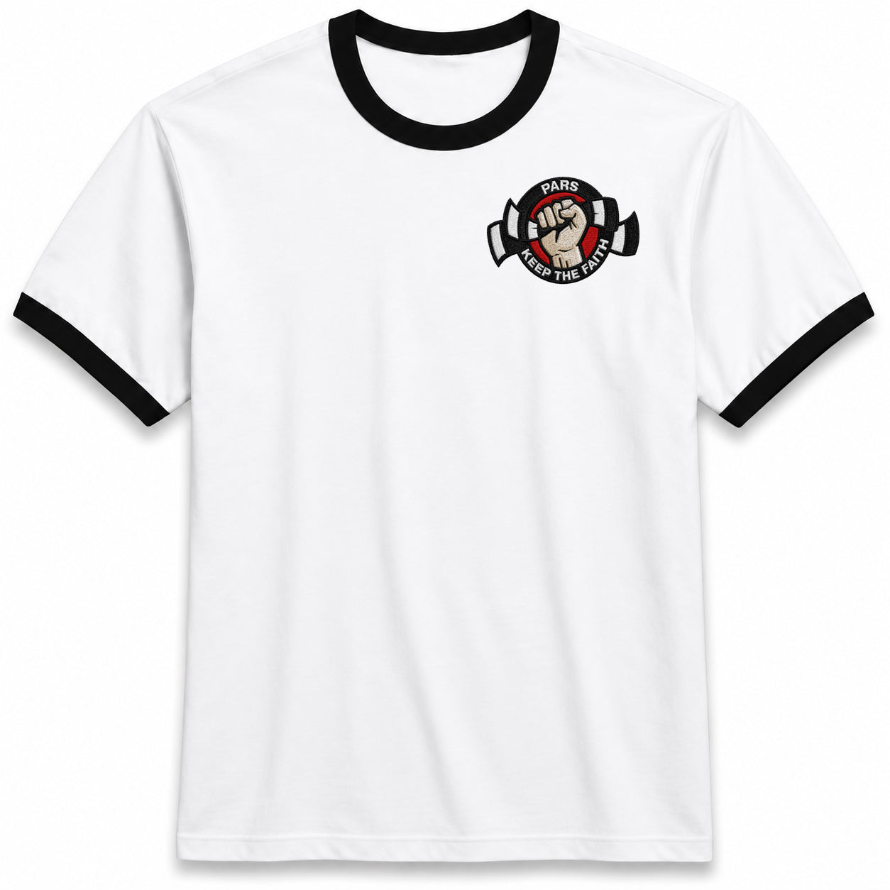 Pars Keep The Faith Embroidered Ringer Shirt