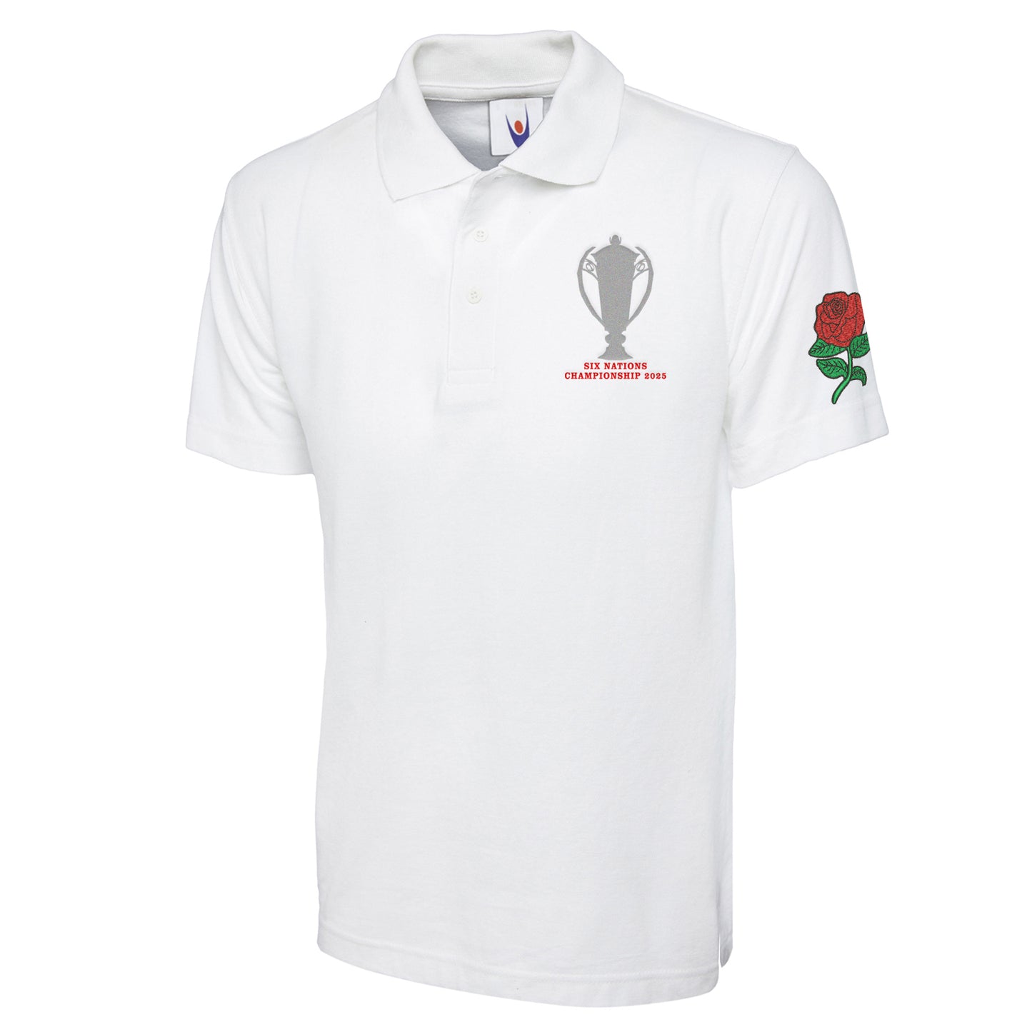 England Six Nations Championship 2025 Embroidered Classic Polo Shirt