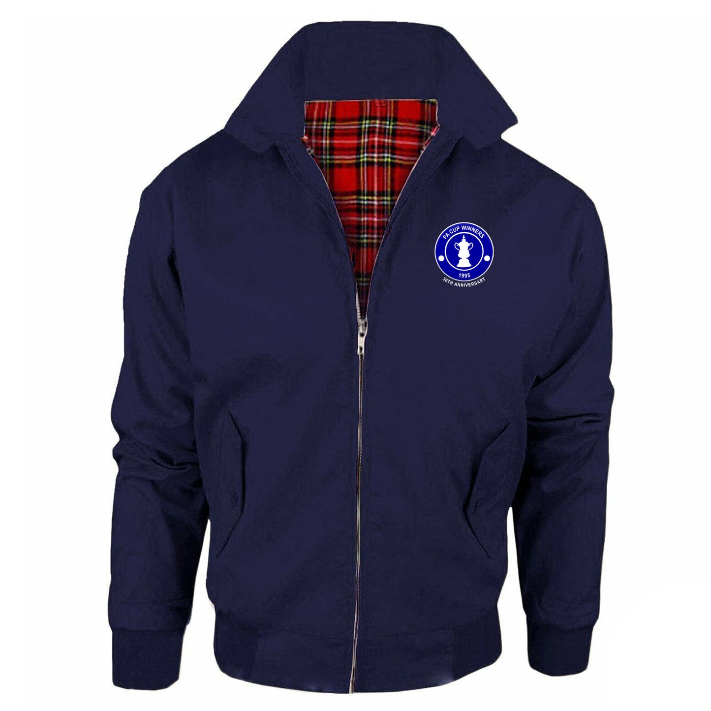 Retro Everton FA Cup Winners 1995 30th Anniversary Embroidered Classic Harrington Jacket