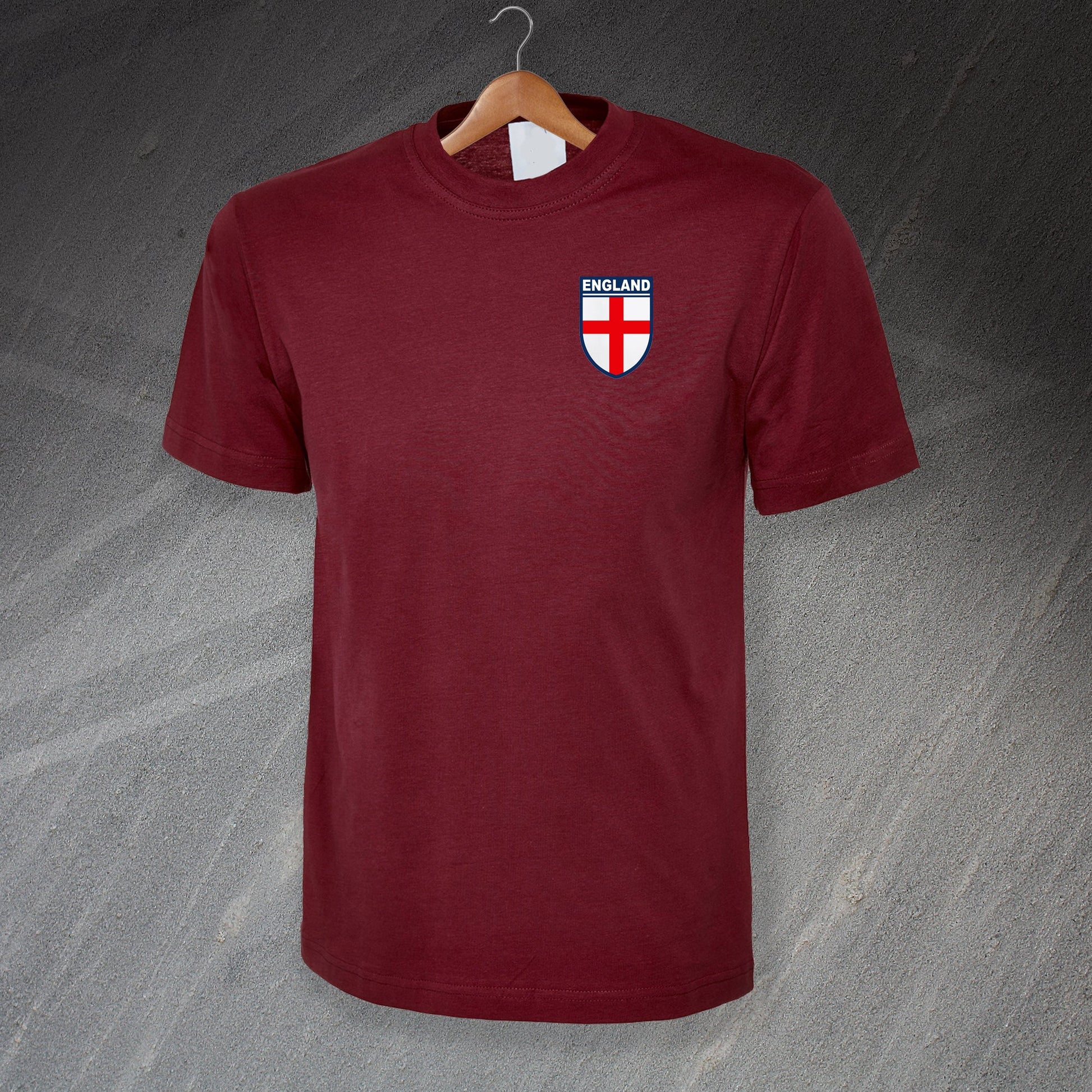 Flag of England Shield Embroidered T-Shirt
