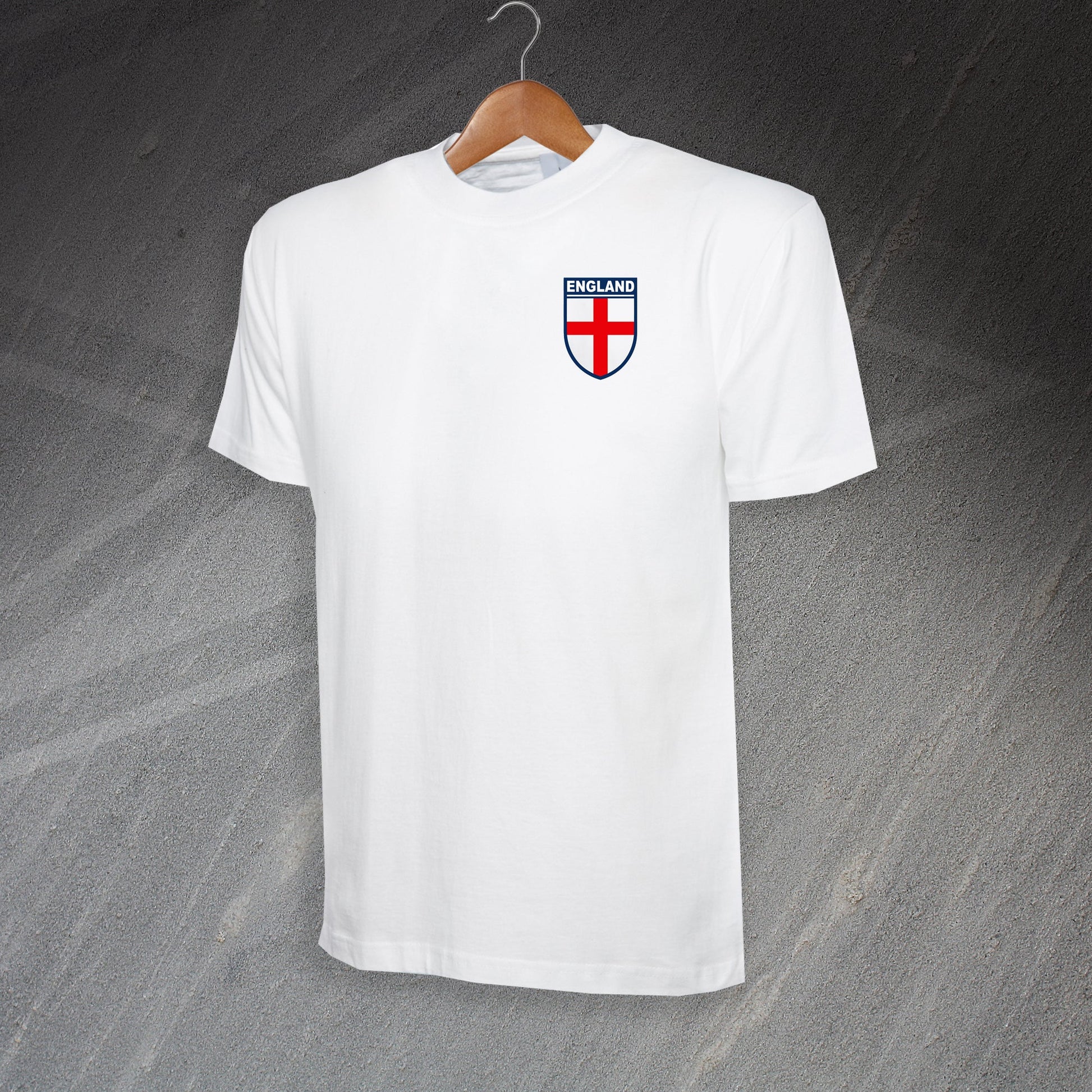 Flag of England Shield Embroidered T-Shirt