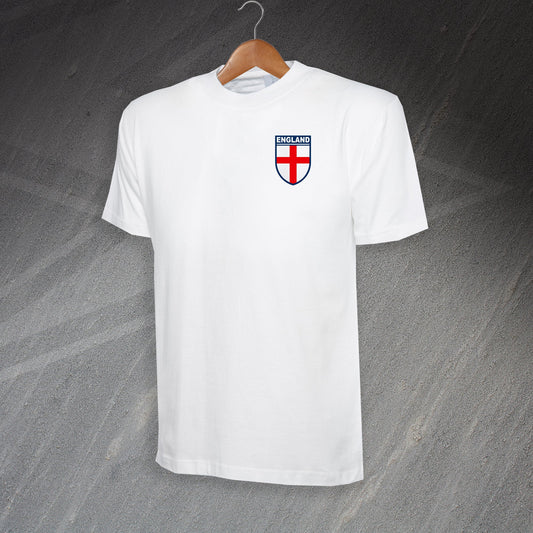 Flag of England Shield Embroidered T-Shirt