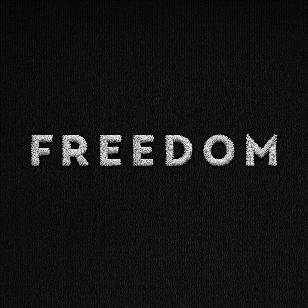 Freedom Embroidered Classic T Shirt