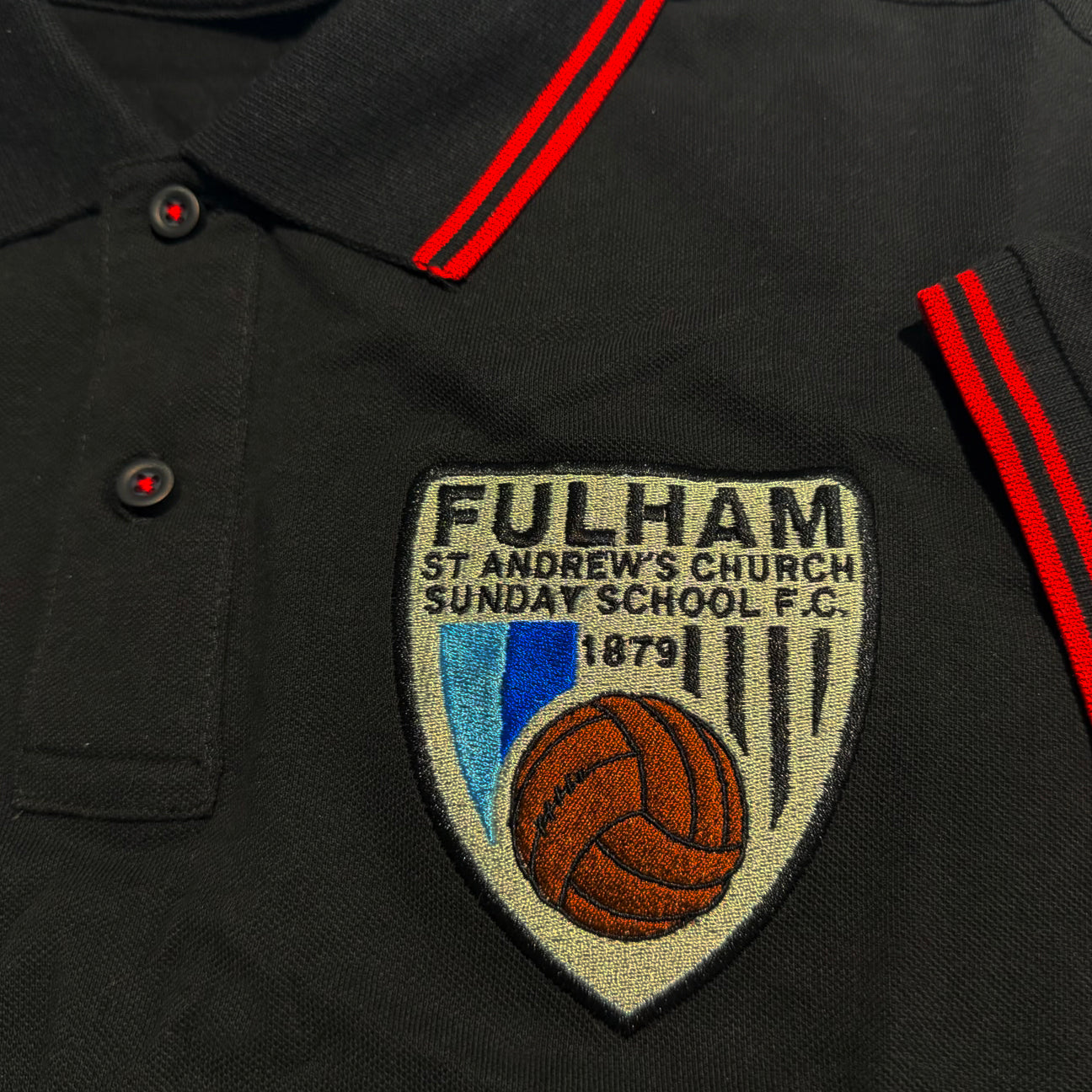 Old School Fulham Football Polo Shirt