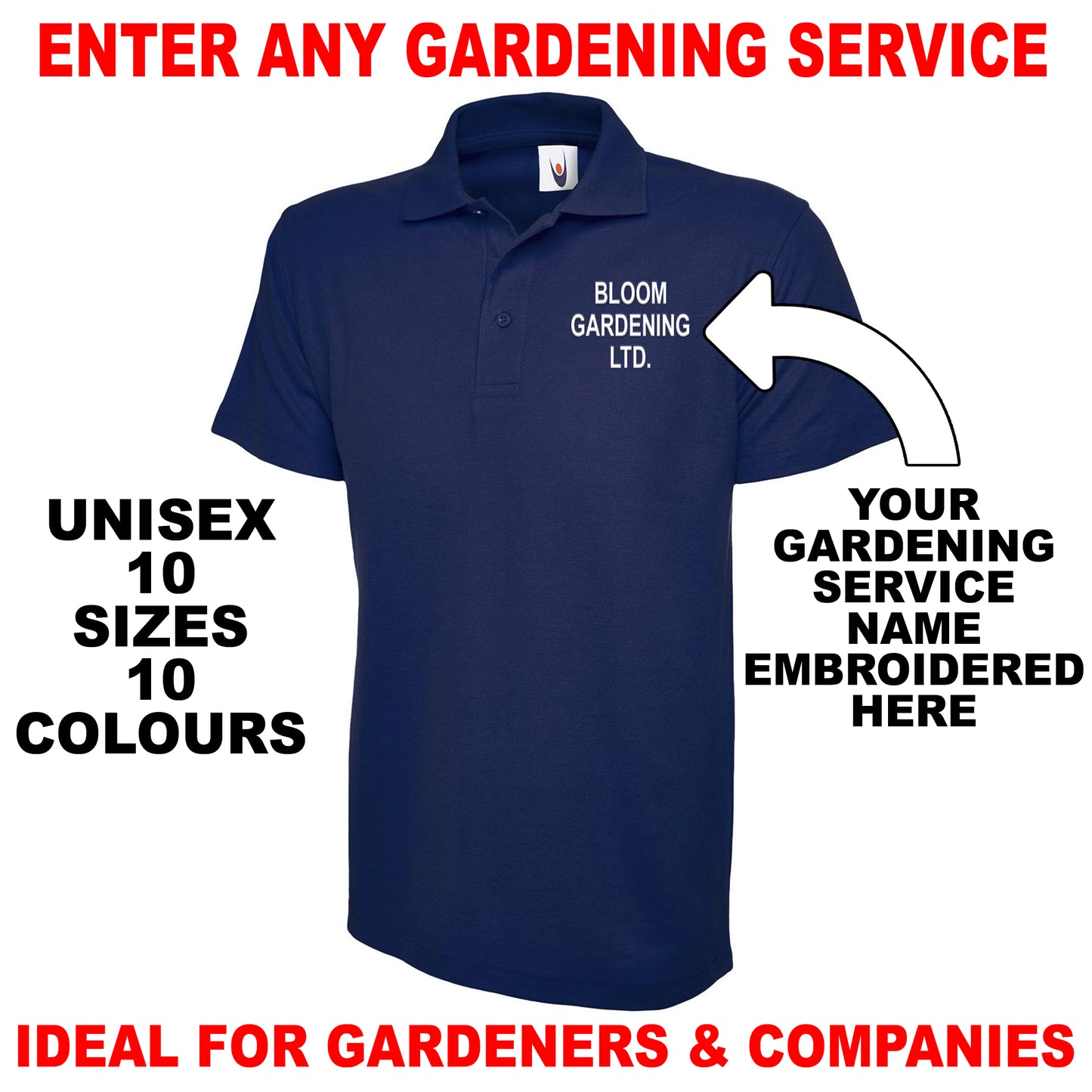 Personalised Gardening Polo Shirts UK