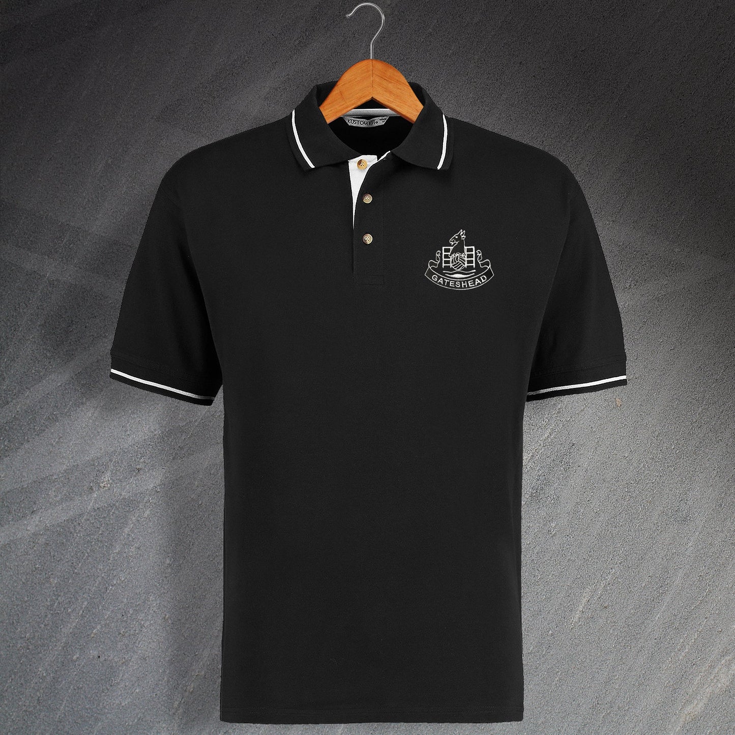 Retro Gateshead Contrast Polo Shirt