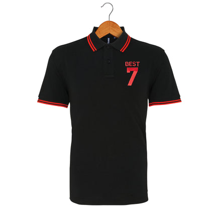 Best 7 Embroidered Tipped Polo Shirt