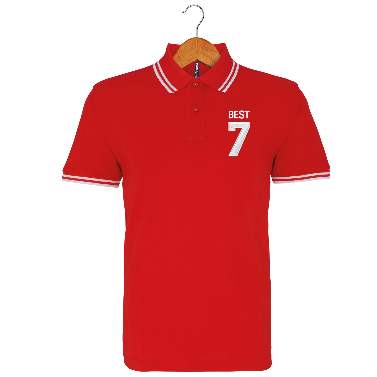 Best 7 Embroidered Tipped Polo Shirt