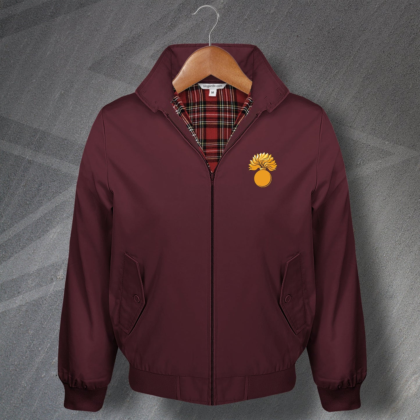 Grenadier Guards Cap Badge Embroidered Harrington Jacket