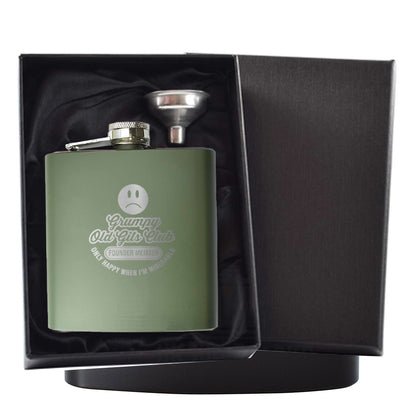 Grumpy Old Gits Club Founder Member Engraved 6oz Hip Flask