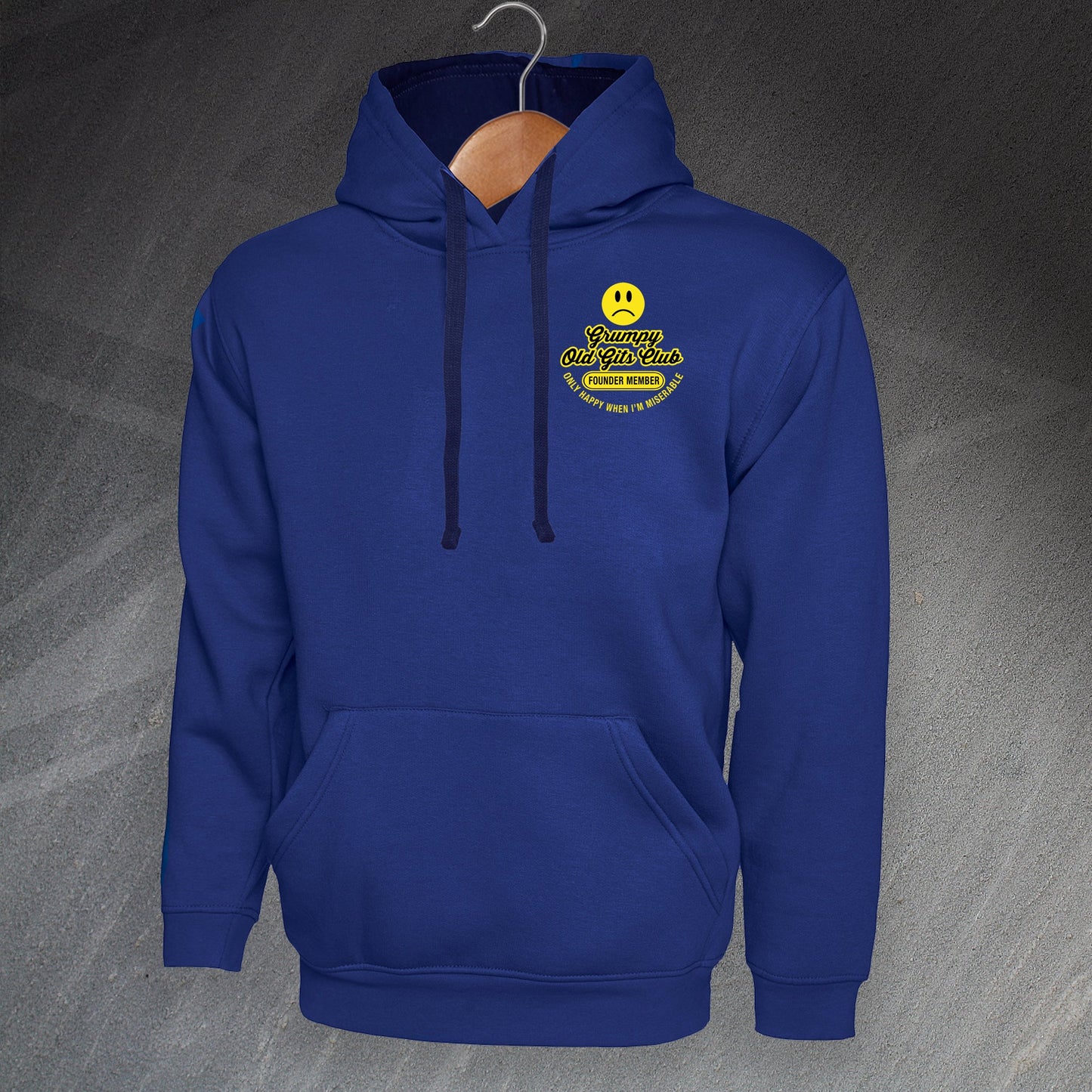 Grumpy Old Gits Club Founder Member Embroidered Contrast Hoodie