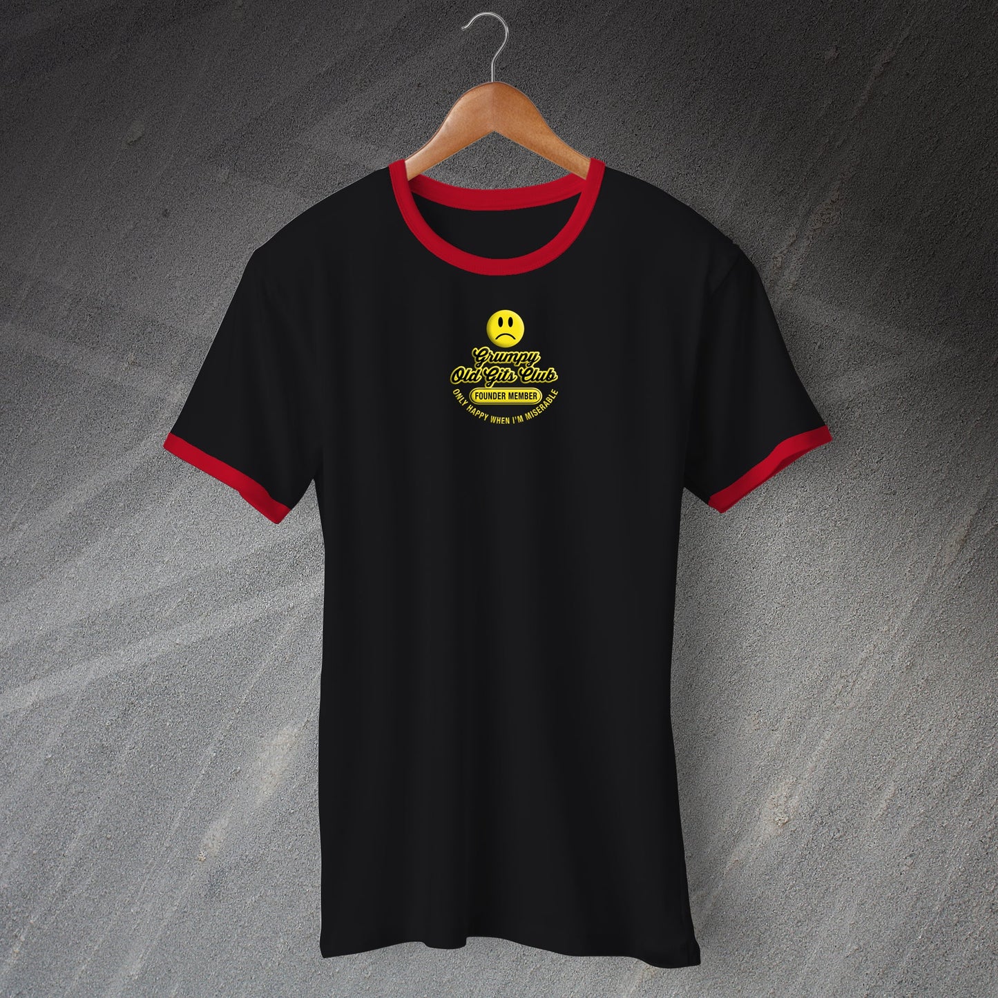 Grumpy Old Gits Club Founder Member Embroidered Ringer Shirt
