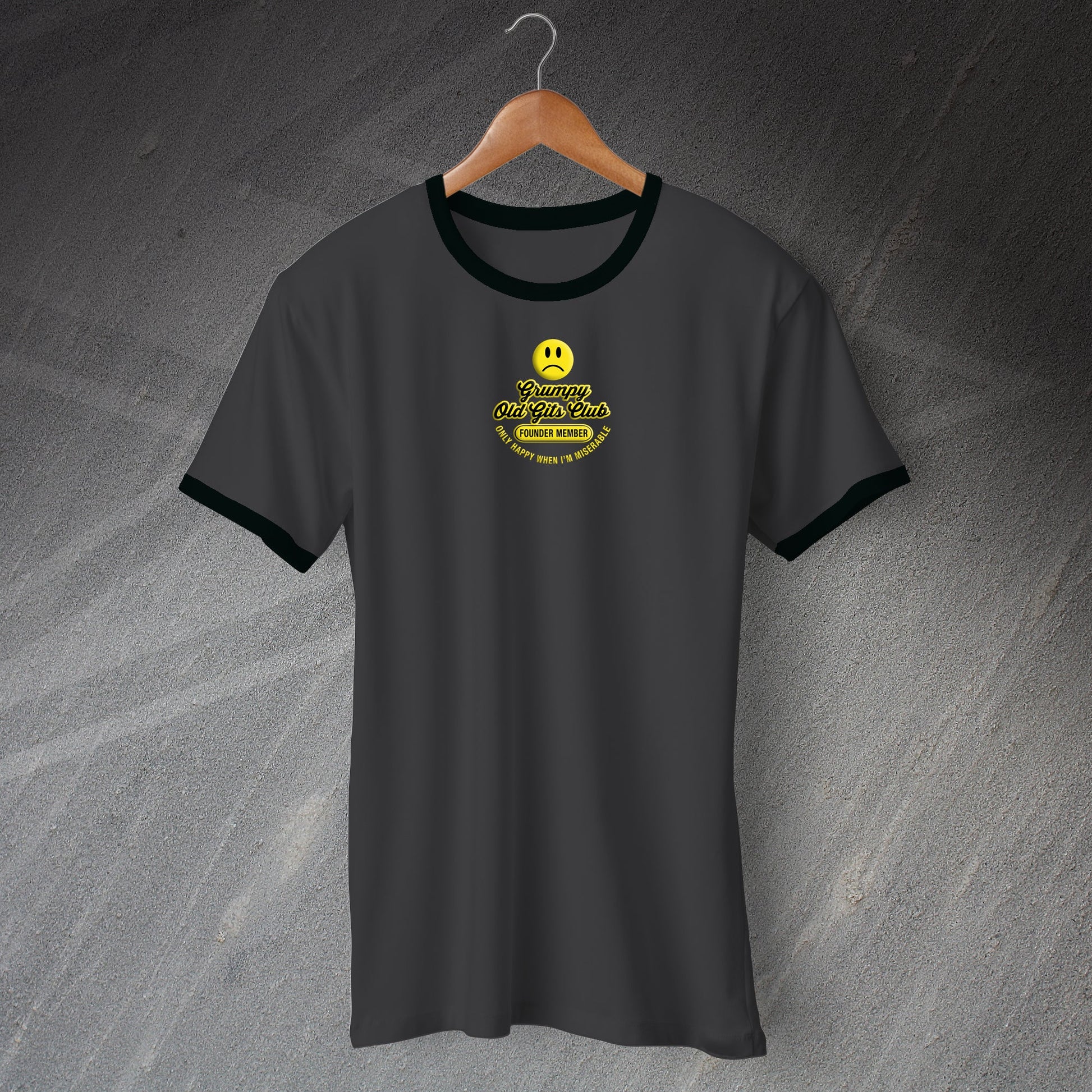 Grumpy Old Gits Club Founder Member Embroidered Ringer Shirt