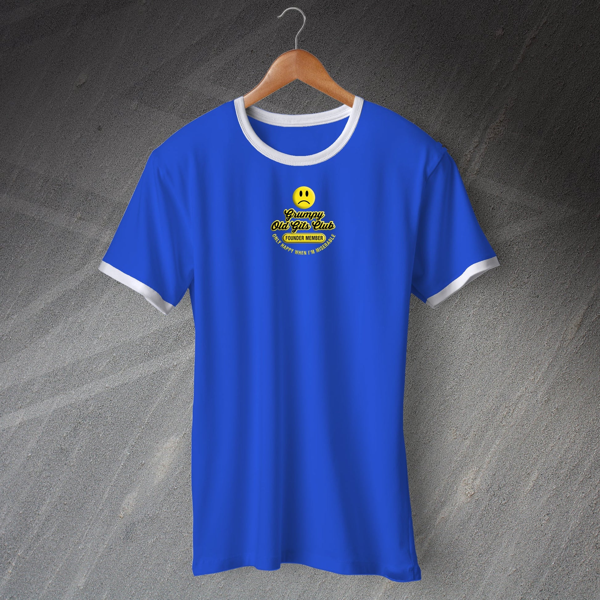 Grumpy Old Gits Club Founder Member Embroidered Ringer Shirt