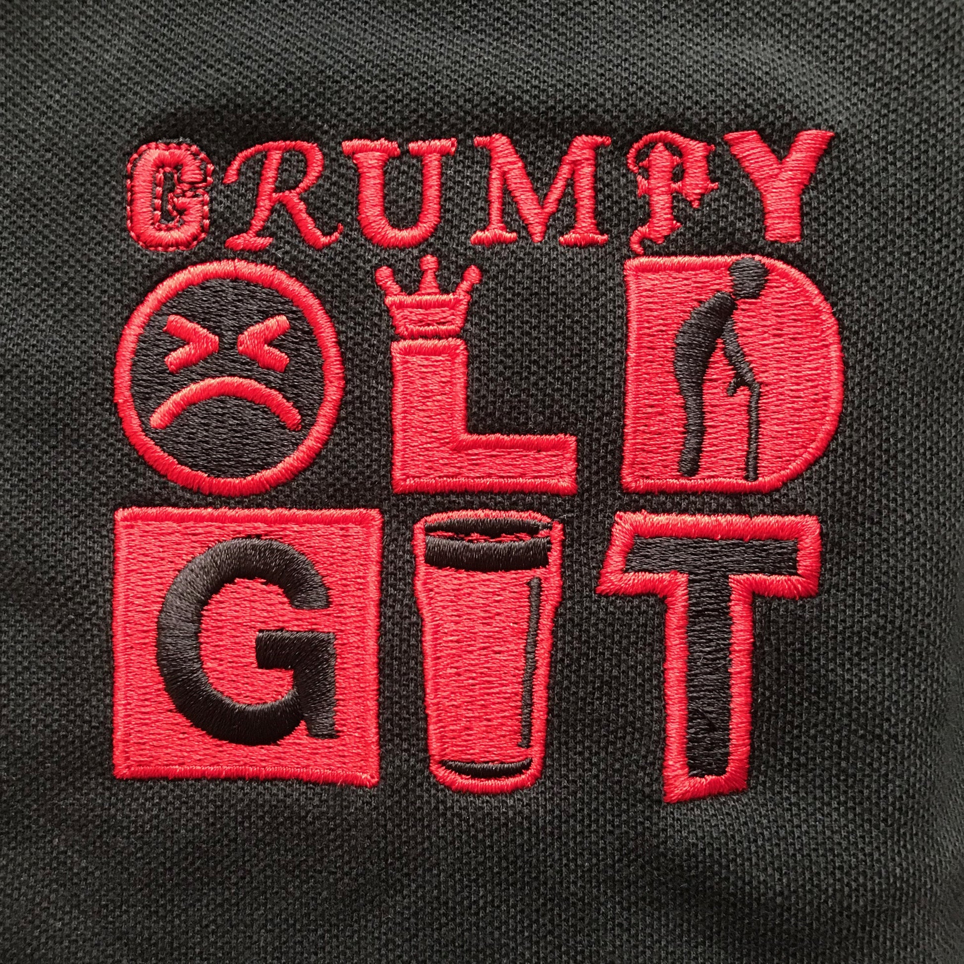 Grumpy Old Git Embroidered Badge
