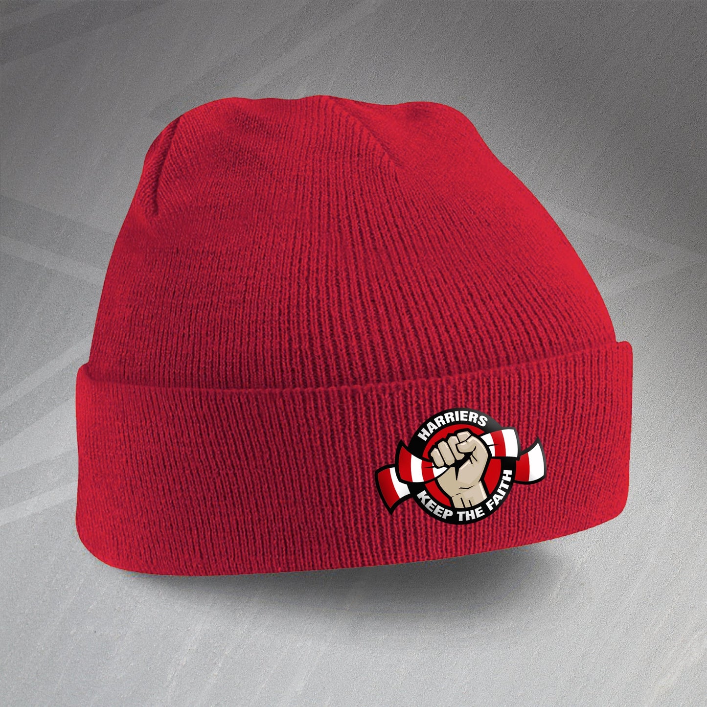 Kidderminster Football Beanie Hat Embroidered Harriers Keep The Faith