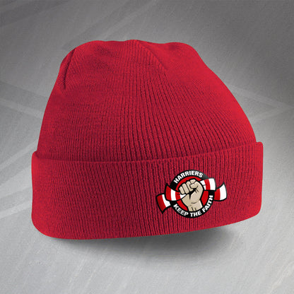Kidderminster Football Beanie Hat Embroidered Harriers Keep The Faith