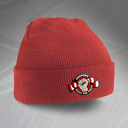 Kidderminster Football Beanie Hat Embroidered Harriers Keep The Faith