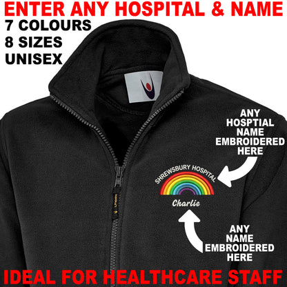 Healthcare Personalised Rainbow Fleece