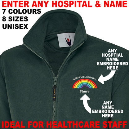 Healthcare Personalised Rainbow Fleece