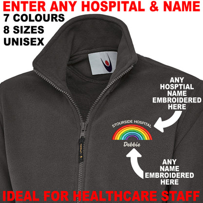 Healthcare Personalised Rainbow Fleece