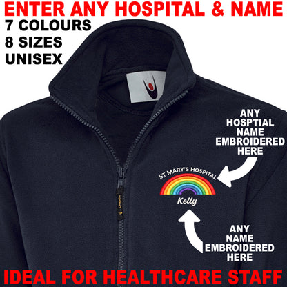 Healthcare Personalised Rainbow Fleece
