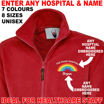 Healthcare Personalised Rainbow Fleece