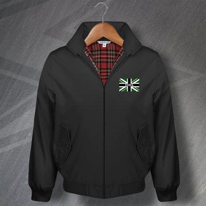 Hibs Union Jack Embroidered Harrington Jacket
