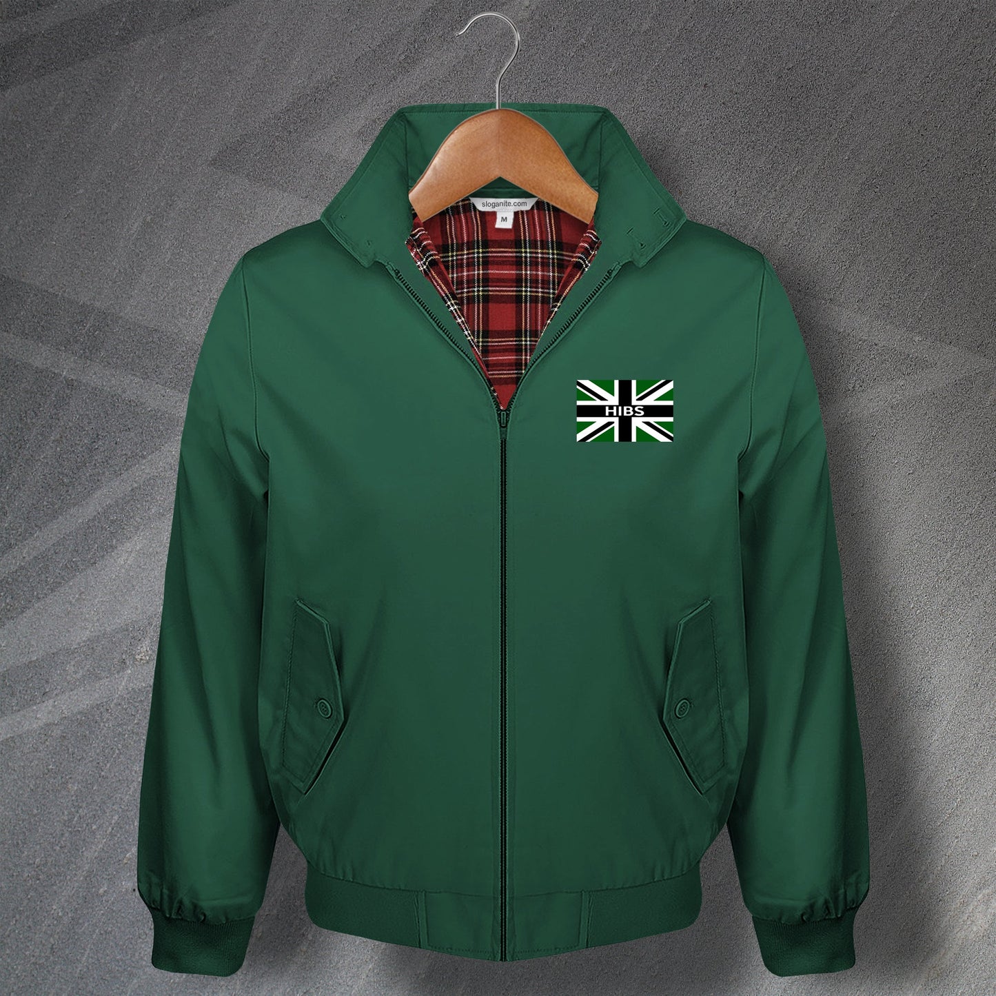 Hibs Union Jack Embroidered Harrington Jacket