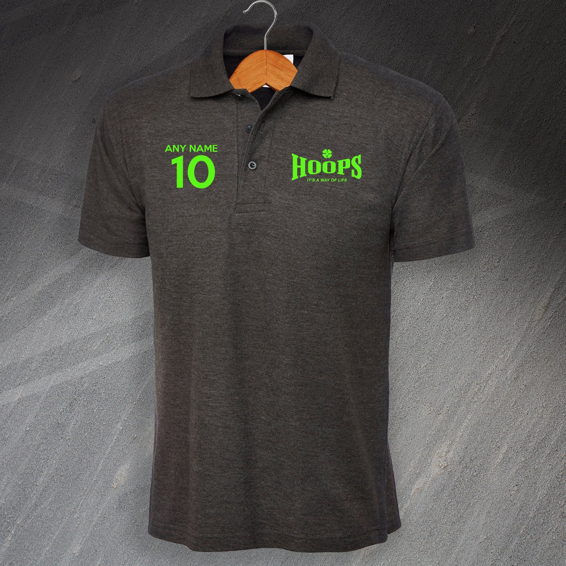 Hoops It's a Way of Life Polo Shirt with any Number & Name