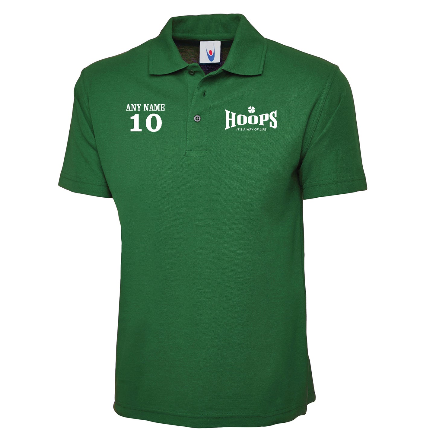 Hoops It's a Way of Life Polo Shirt Personalised with Name & Number