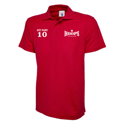 Hoops It's a Way of Life Polo Shirt Personalised with any Embroidered Name & Number