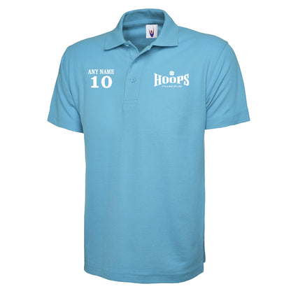 Hoops It's a Way of Life Polo Shirt Personalised with any Embroidered Name & Number
