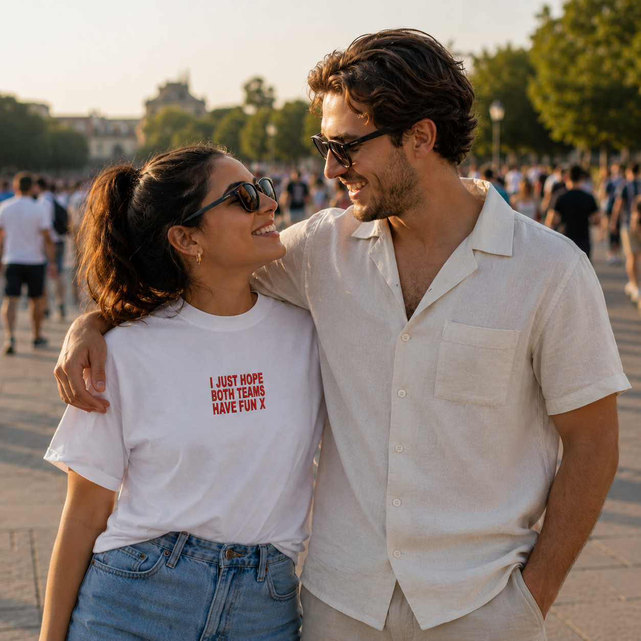 I Just Hope Both Teams Have Fun T Shirt Funny Football World Cup Wife Tee Girlfriend Football Shirt