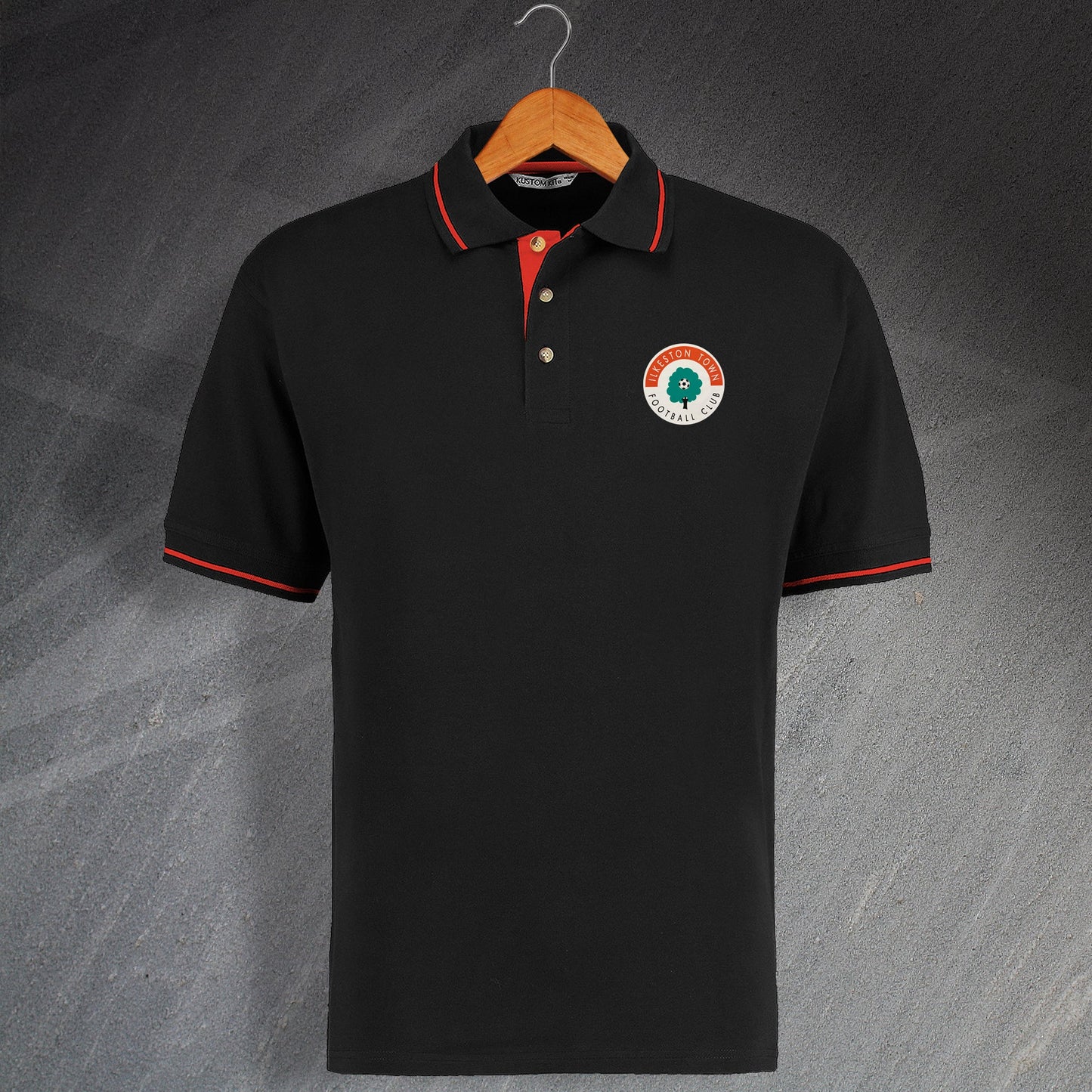 Retro Ilkeston Embroidered Contrast Polo Shirt