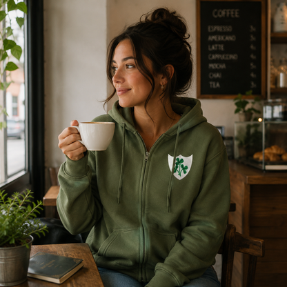 Ireland Rugby Zip up Hoodie