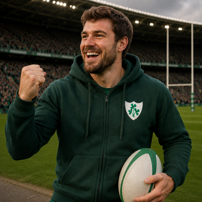 Ireland Rugby Zip up Hoodie
