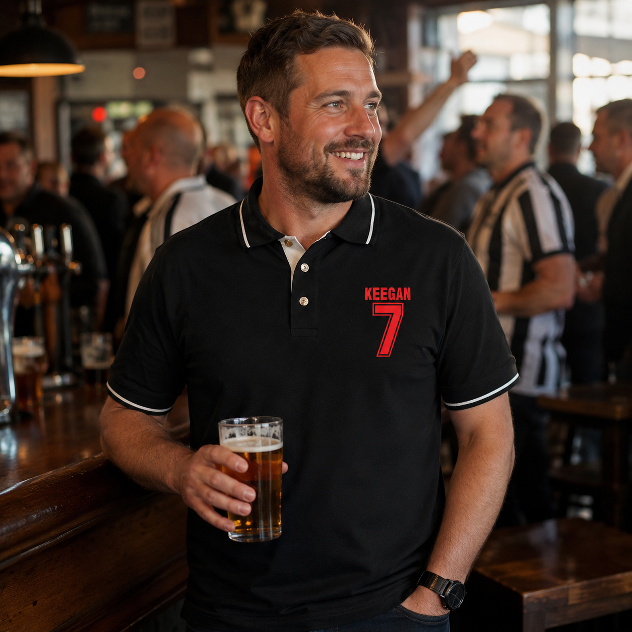 Keegan 7 Embroidered Contrast Polo Shirt