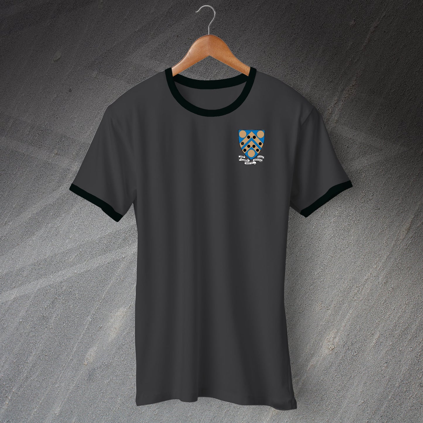 Retro Kidderminster Embroidered Ringer Shirt