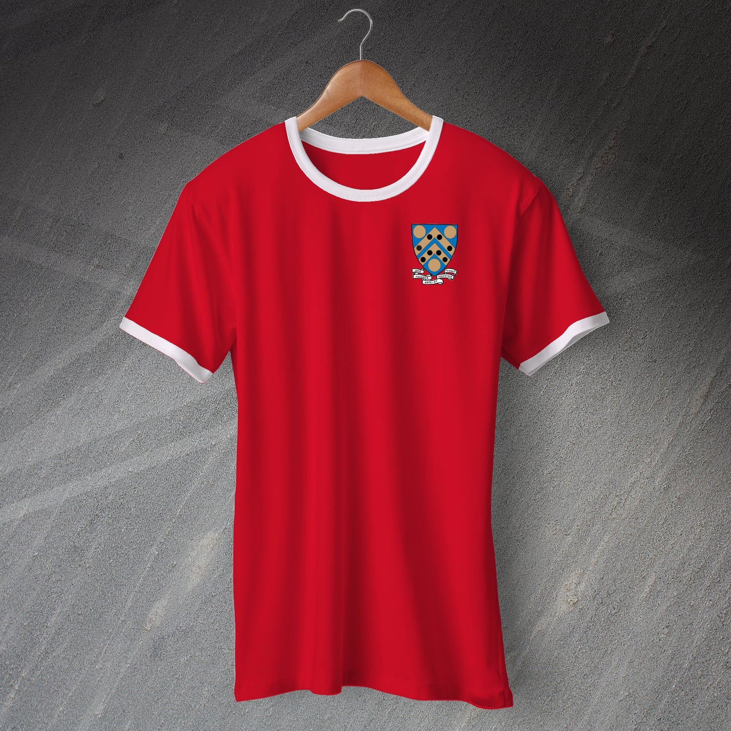 Retro Kidderminster Embroidered Ringer Shirt