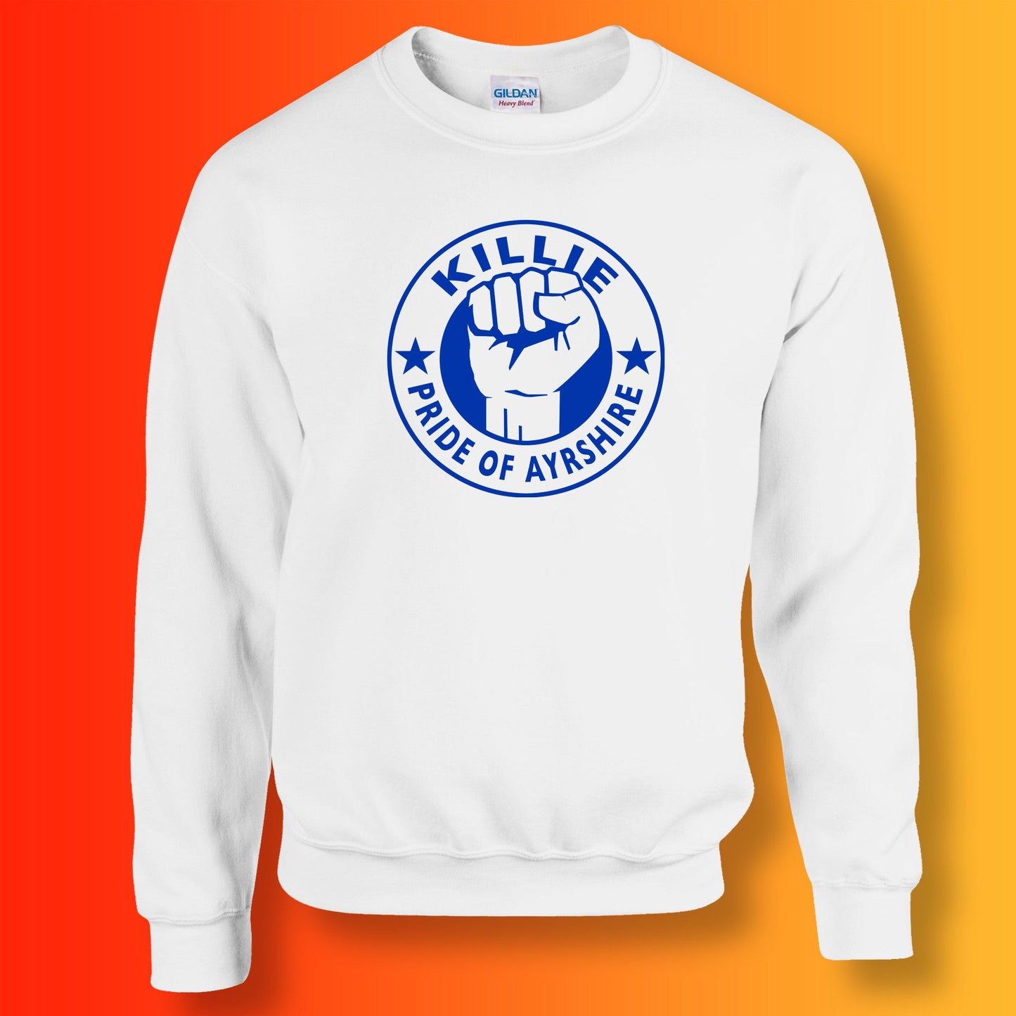 Killie Sweater with The Pride of Ayrshire Design White