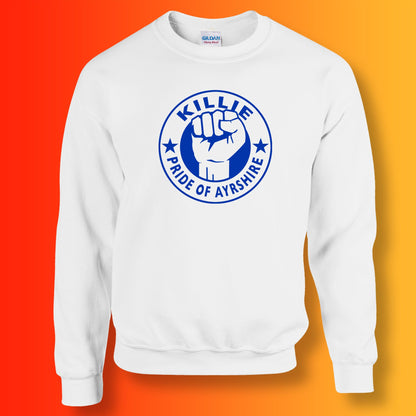 Killie Sweater with The Pride of Ayrshire Design White