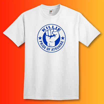 Killie Shirt with The Pride of Ayrshire Design White