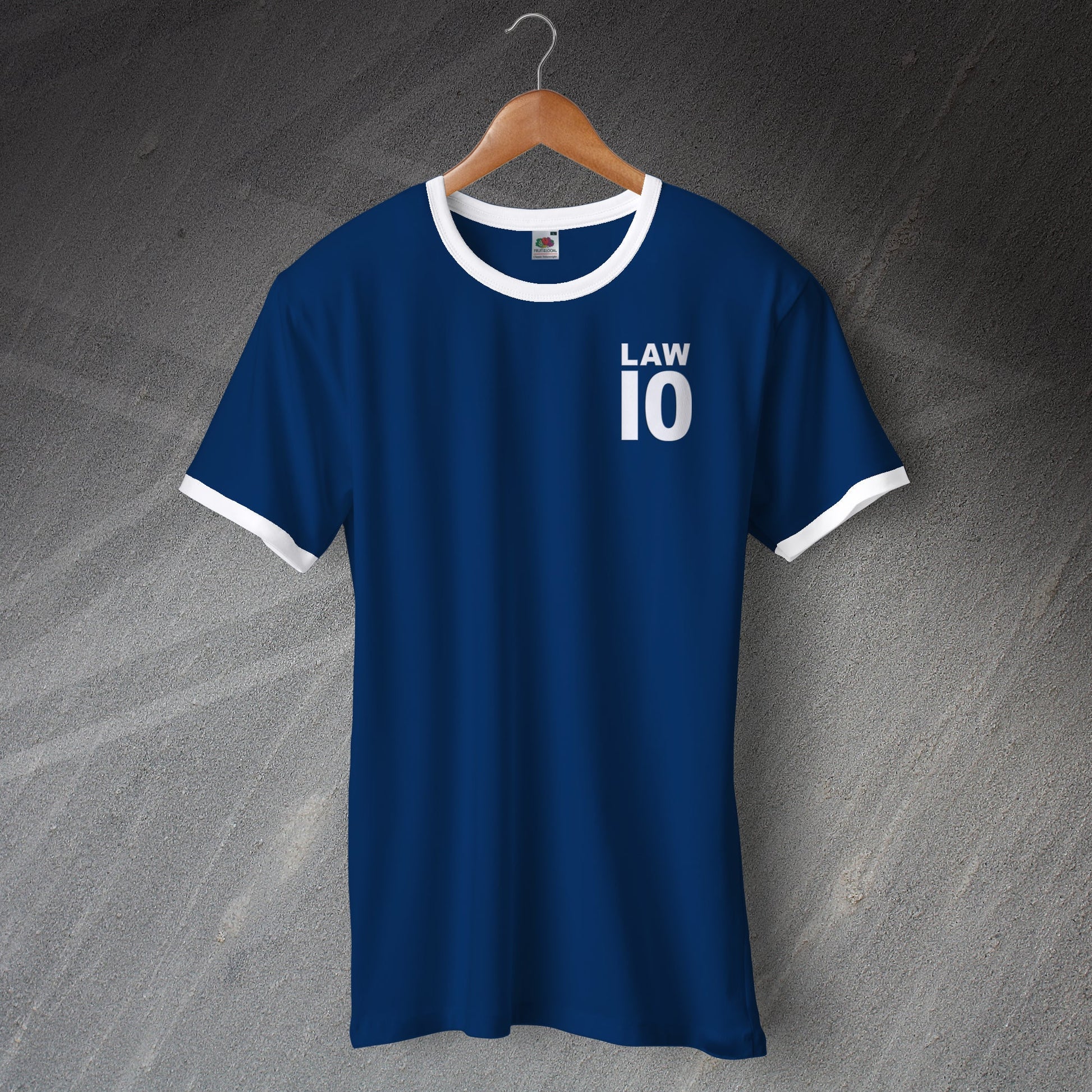Denis Law Football Ringer Shirt