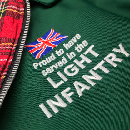 Proud to Have Served in The Light Infantry Harrington Jacket