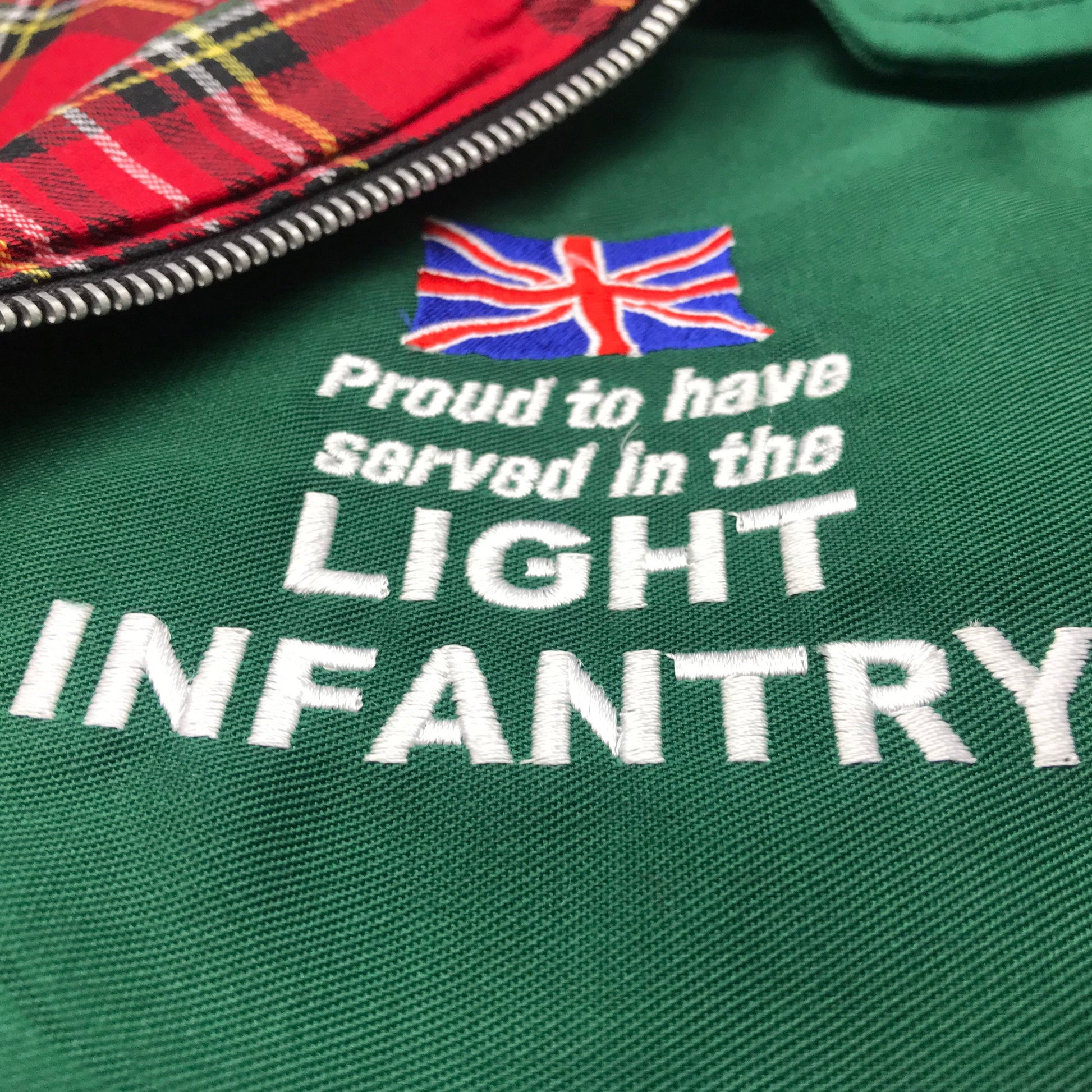 Proud to Have Served in The Light Infantry Harrington Jacket