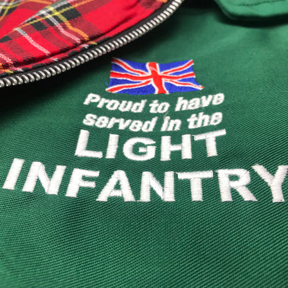 Proud to Have Served in The Light Infantry Harrington Jacket