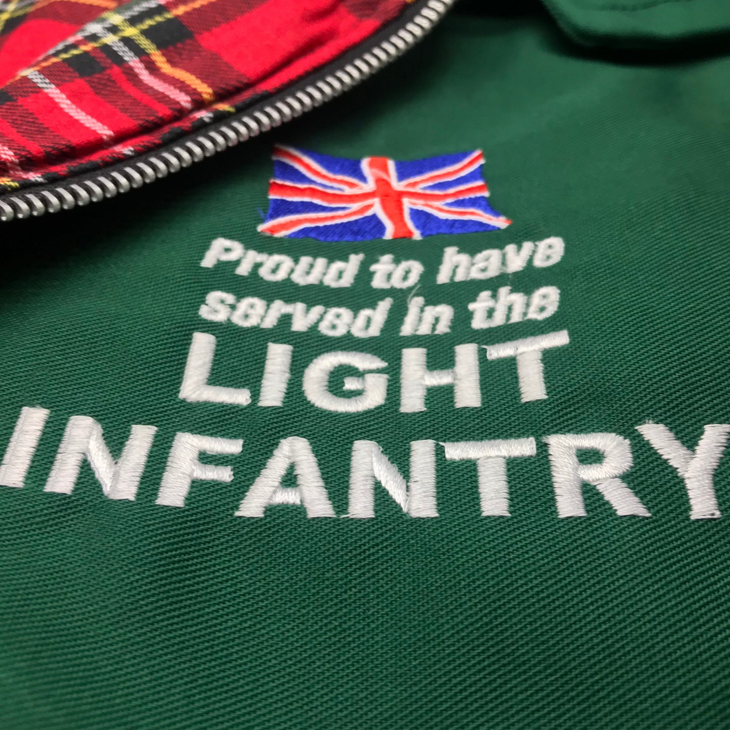 Proud to Have Served in The Light Infantry Harrington Jacket