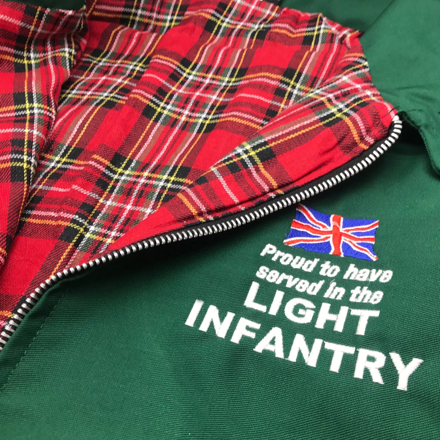 Proud to Have Served in The Light Infantry Harrington Jacket