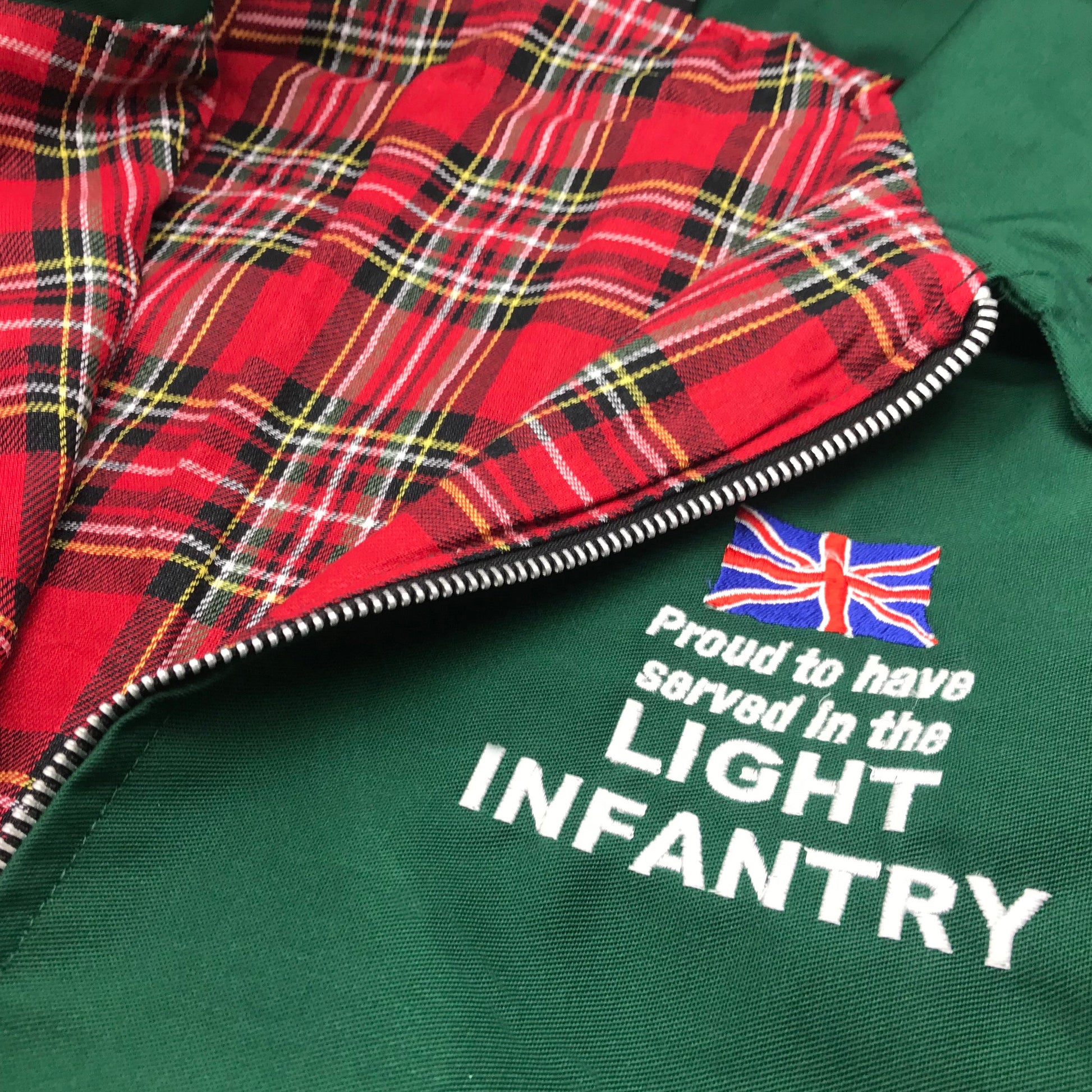 Proud to Have Served in The Light Infantry Harrington Jacket